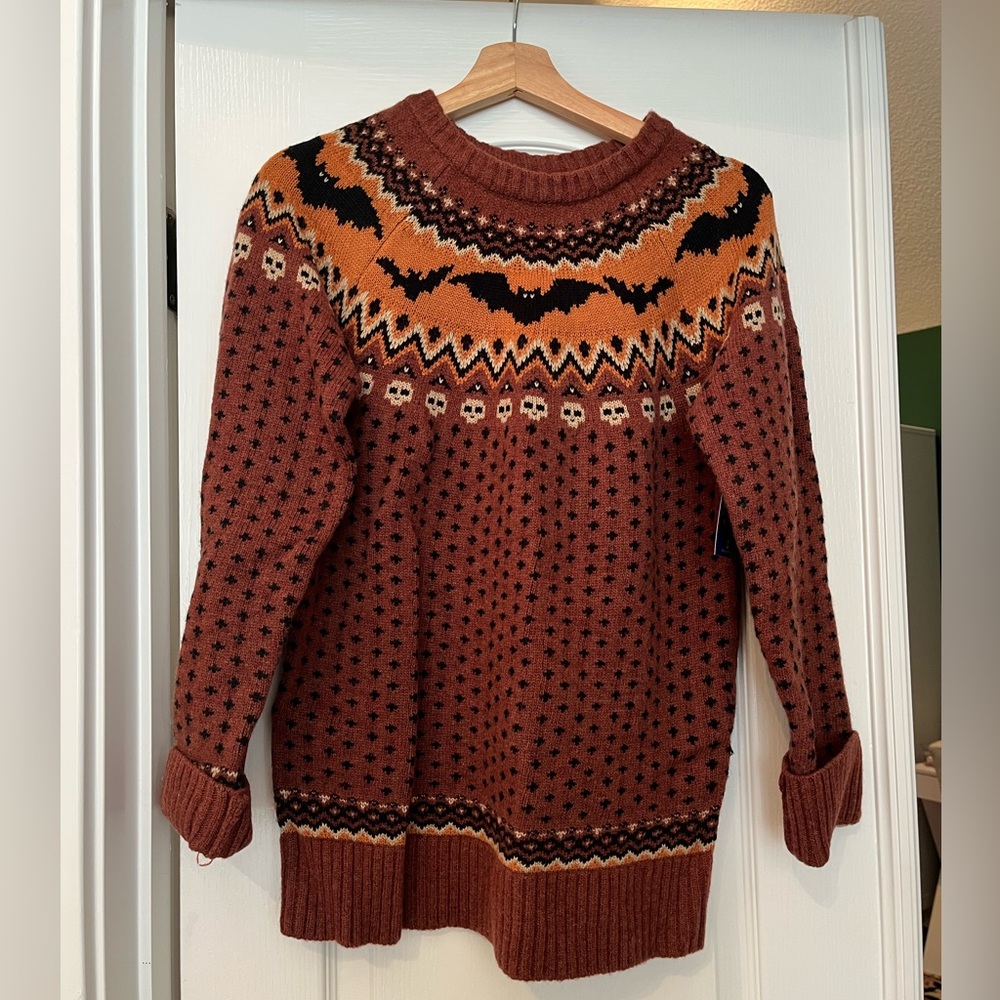 NWT KIEL JAMES PATRICK adorable Halloween/Fall Sweater XS